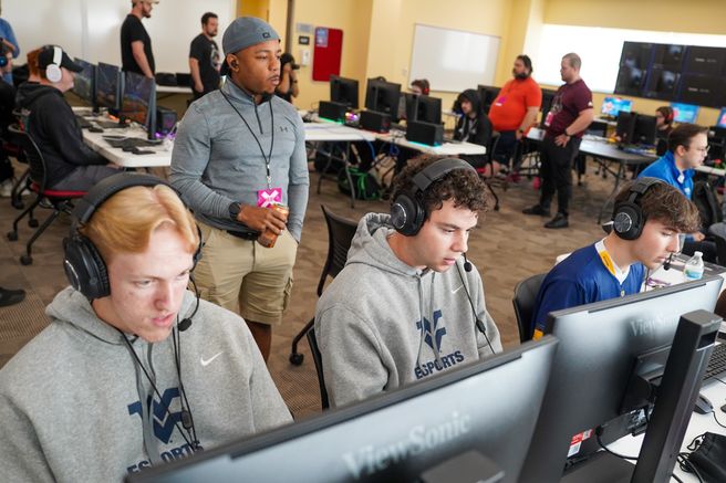 The WVU Rocket League competing at the HUE Invitational.